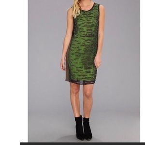 Elie Tahari Midi Green Cocktail Dress Size 10 US